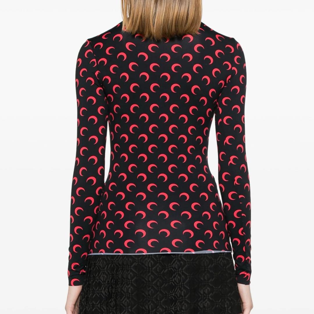 MarineSerre ムーンプリントジャージークルーネックトップ XS