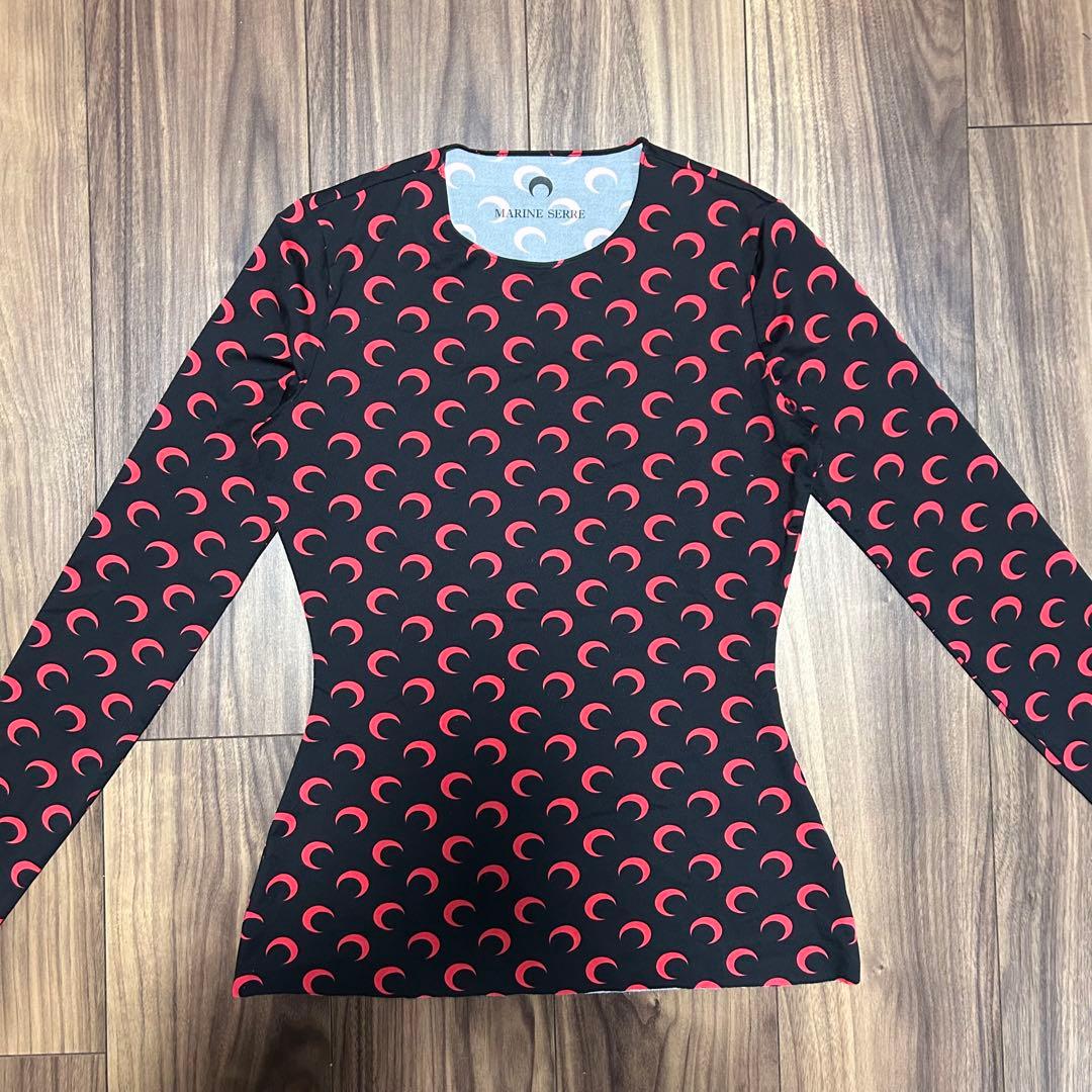 MarineSerre ムーンプリントジャージークルーネックトップ XS