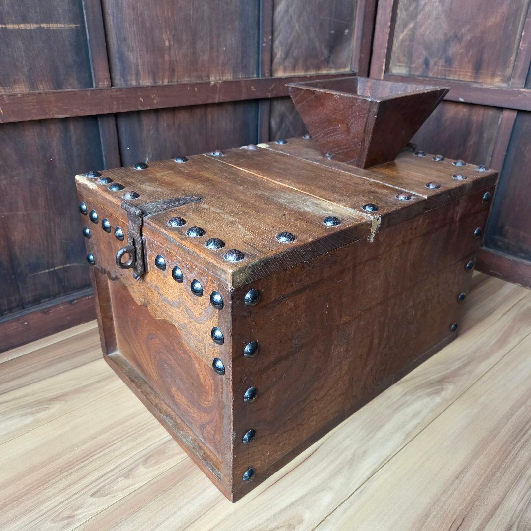 銭函　銭箱　マス付き　升箱　帳場　骨董　古民具　古道具　アンティーク