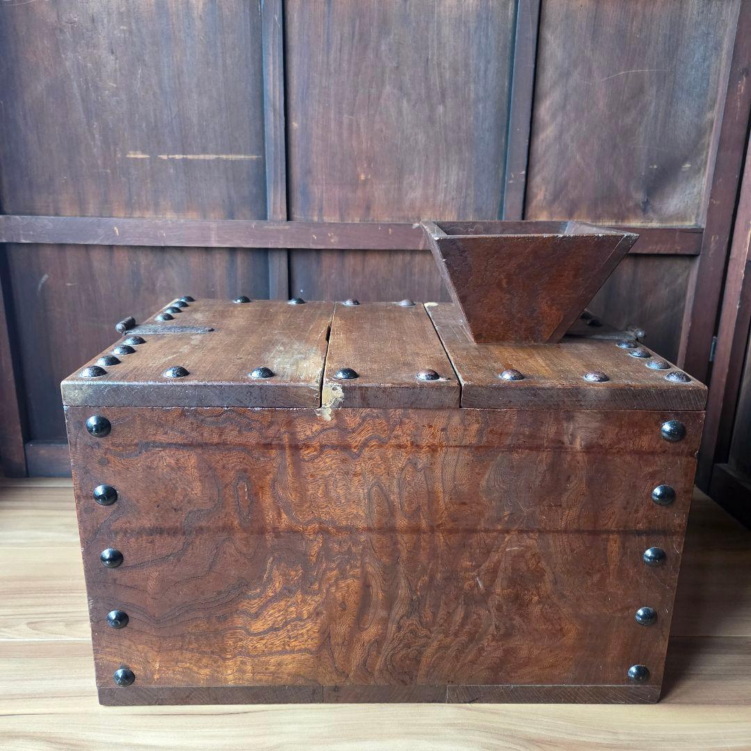 銭函　銭箱　マス付き　升箱　帳場　骨董　古民具　古道具　アンティーク