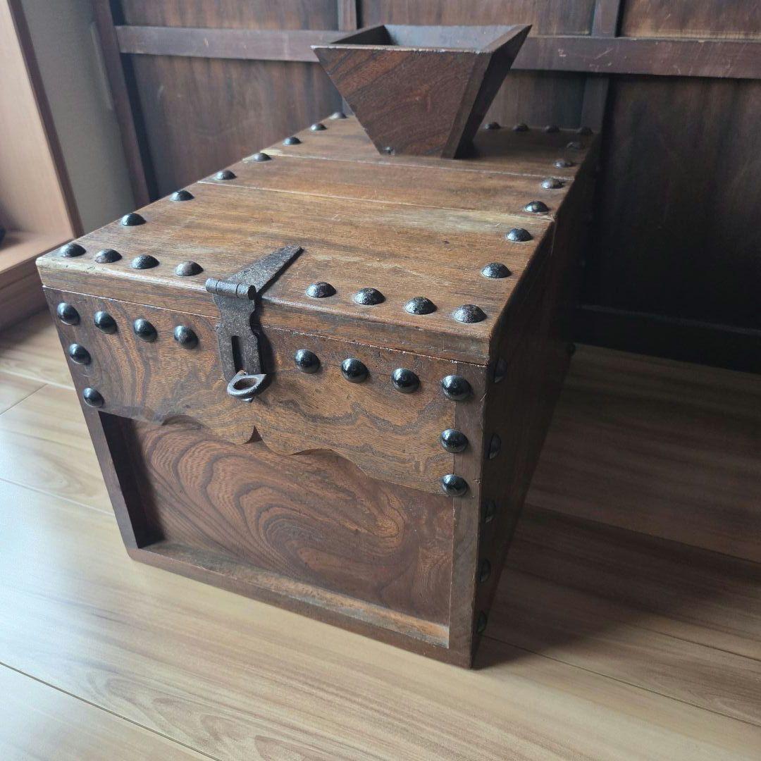 銭函　銭箱　マス付き　升箱　帳場　骨董　古民具　古道具　アンティーク