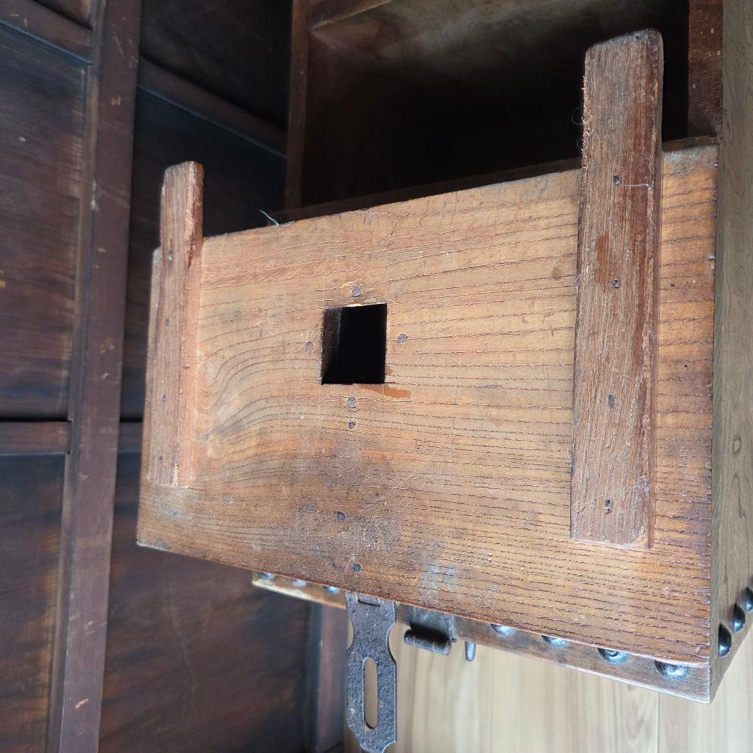 銭函　銭箱　マス付き　升箱　帳場　骨董　古民具　古道具　アンティーク