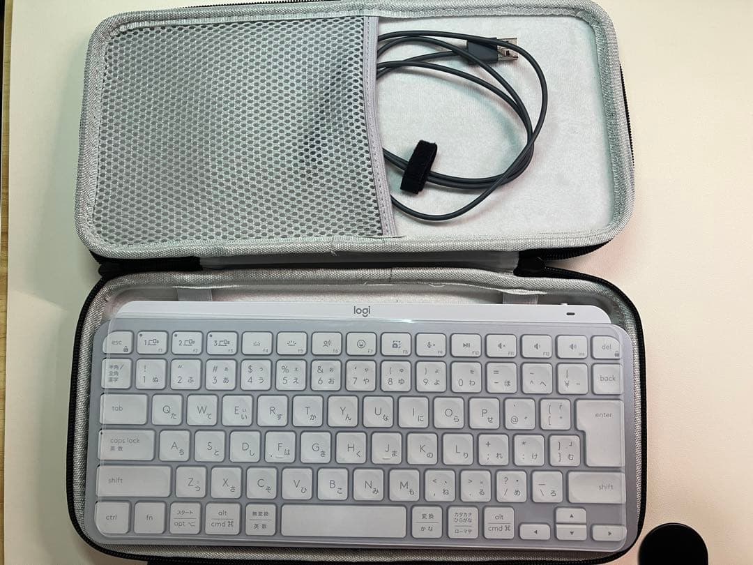 logicool MX Keys Mini ペイルグレー 専用ケース付