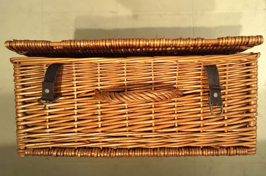 ◾️レア プレート付ラージサイズ バスケット　フォートナム&メイソン　ハンパー英国