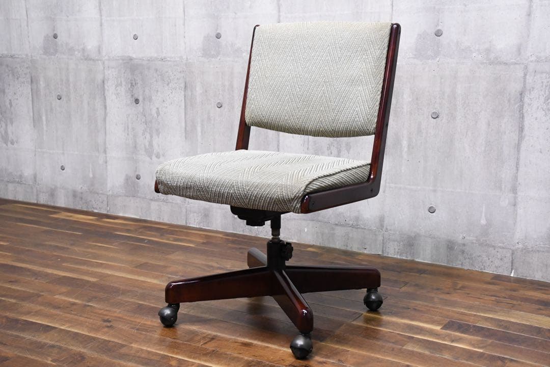 EGK22 オールドカリモク デスクチェア キャスターチェア 書斎椅子 昇降