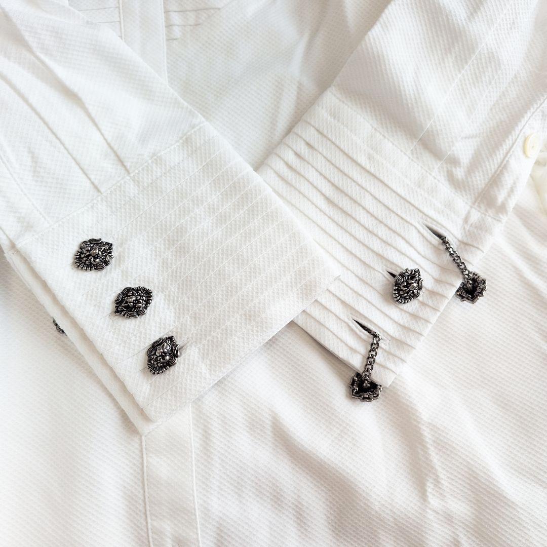 【新品級】Vaqutaux handsomeシャツワンピース　ヴォヤージュミルク