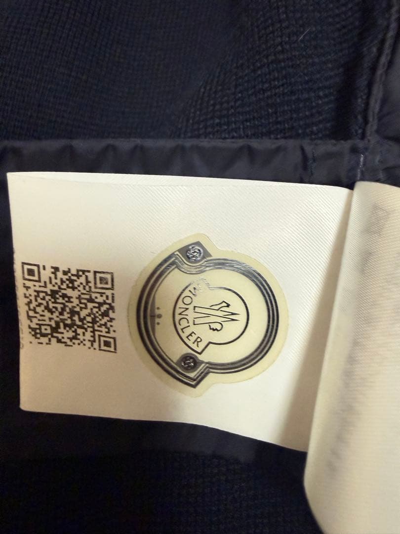 MONCLER ネイビー ニットダウン　L　ハイブリッド