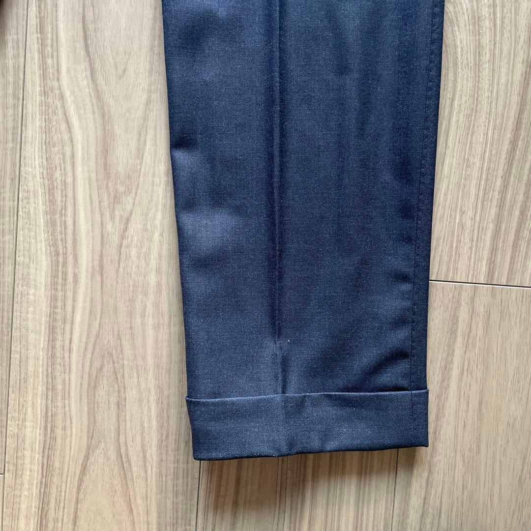 【極美品】【再値下げ】ネイビーウールパンツ トゥモローランドオリジナル