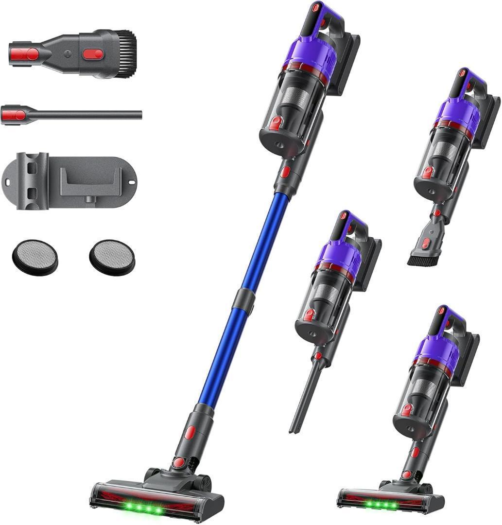 ★コードレスクリーナー 2WAY 自立式 55分連続稼働 グリーンLED