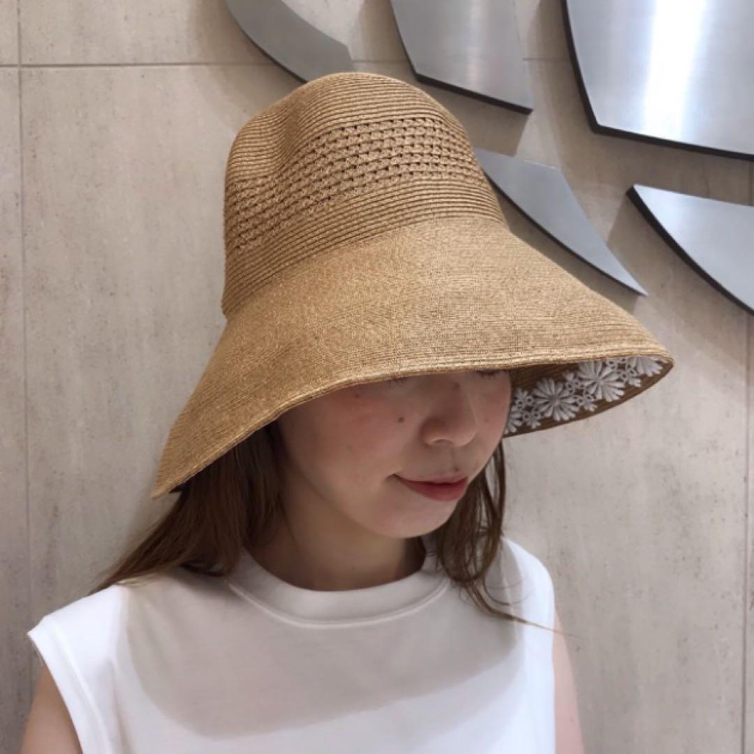 美品 アシーナニューヨーク レース 麦わら帽子 ATHENA NEW YORK