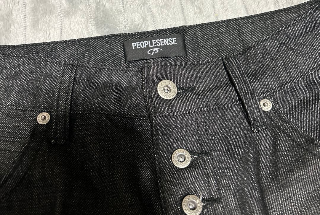 Peoplesense ブラックジーンズ ワイドパンツ