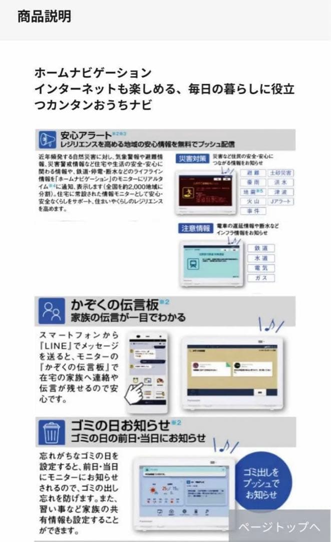 Panasonic パナソニック ホームナビゲーション