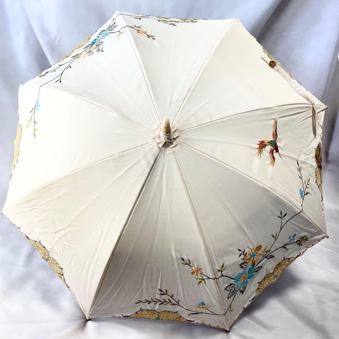 新品 シノワズリーモダン 晴雨兼用日傘 日本製UPF50+ 遮光遮熱 刺繍 母