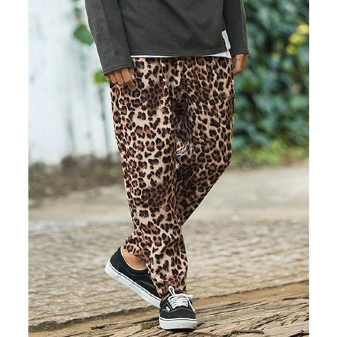 新品 カンビオ レオパード柄 バルーン イージーパンツ M サルエル ヒョウ柄