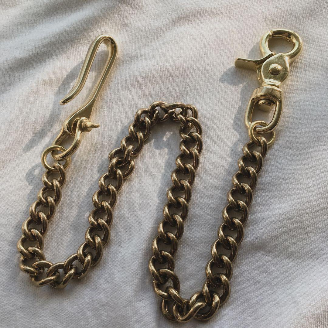 専用 真鍮小豆ウォレットチェーン×5 真鍮ナスカンウォレットチェーン×10