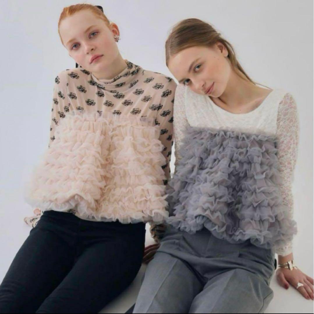 スカート Ballerina volume tulle balloon skirt