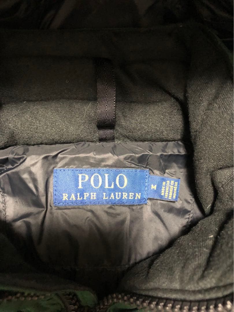 【美品】ポロラルフローレン ダウンベスト ポニー刺繍 緑グリーン メンズM