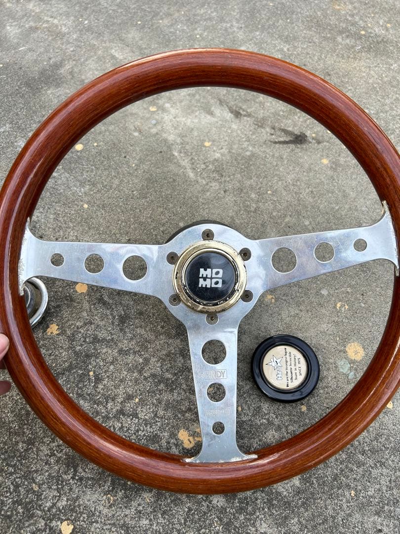 MOMO モモ　ステアリング　ハンドル　当時物