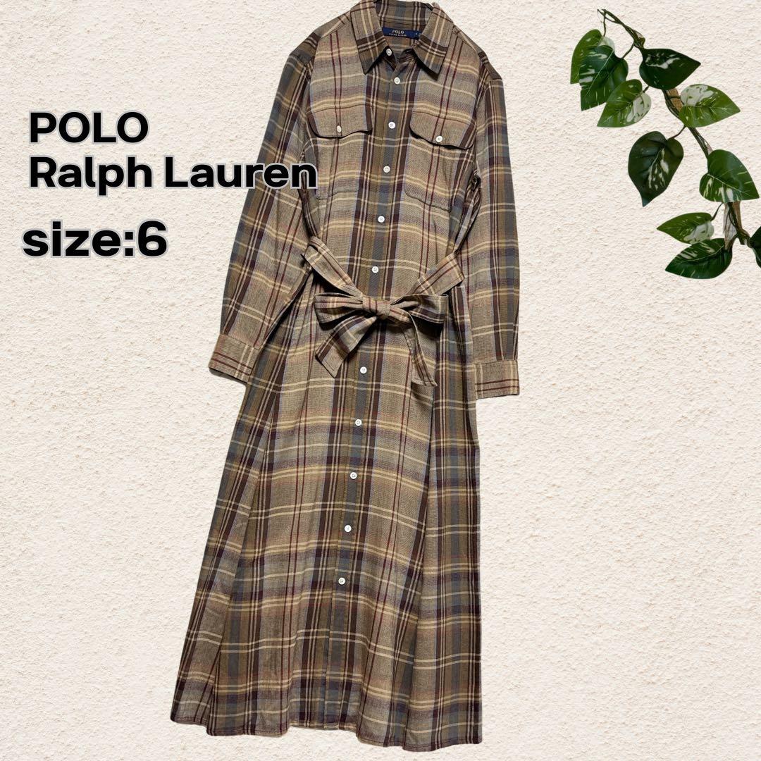 POLO Ralph Lauren チェック柄 シャツワンピース size:6