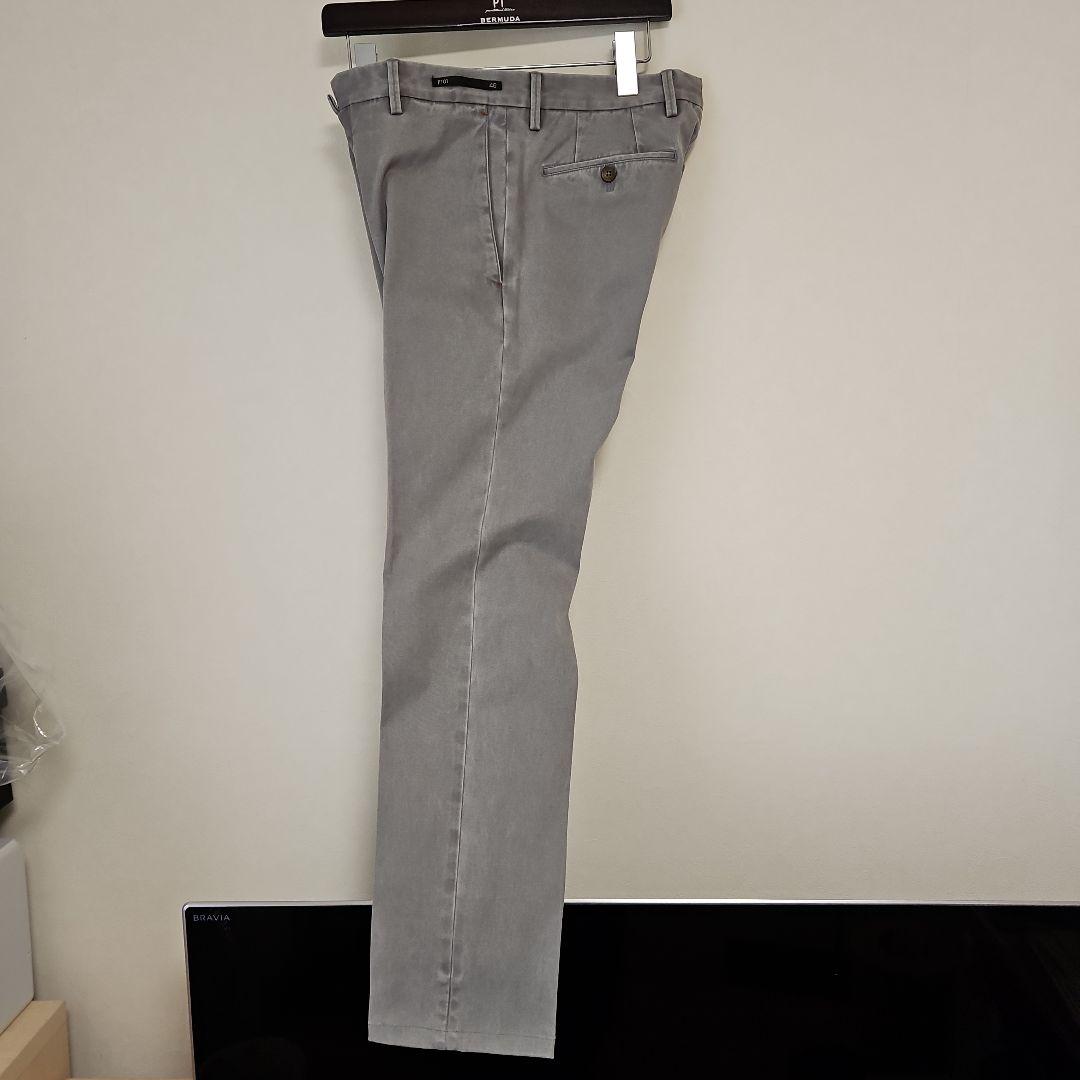 【新品未使用】PT01AWスリムコットンパンツ ライトグレー S46定価約5万円