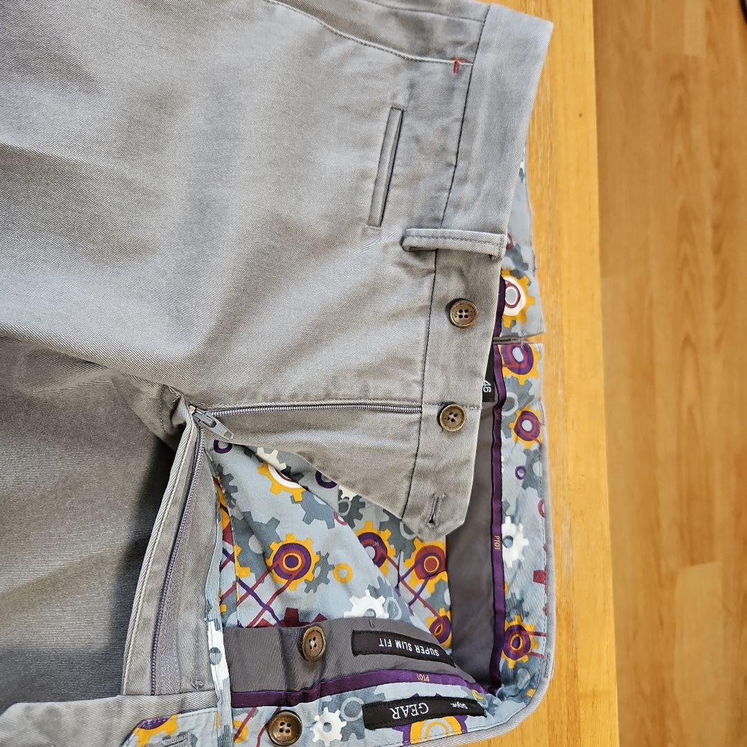 【新品未使用】PT01AWスリムコットンパンツ ライトグレー S46定価約5万円