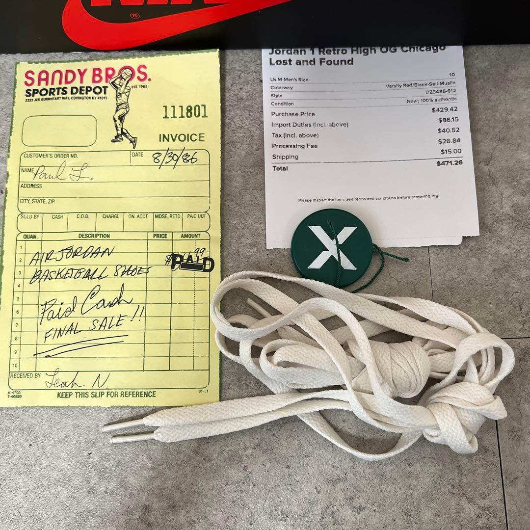 ラ*ン様 Nike Air Jordan 1 LOST & FOUND