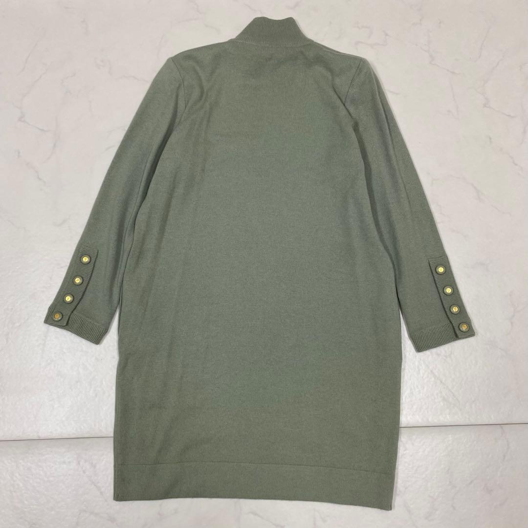 希少★FOXEY ニットワンピース ハイネック カシミヤ100％ 袖金ボタン42