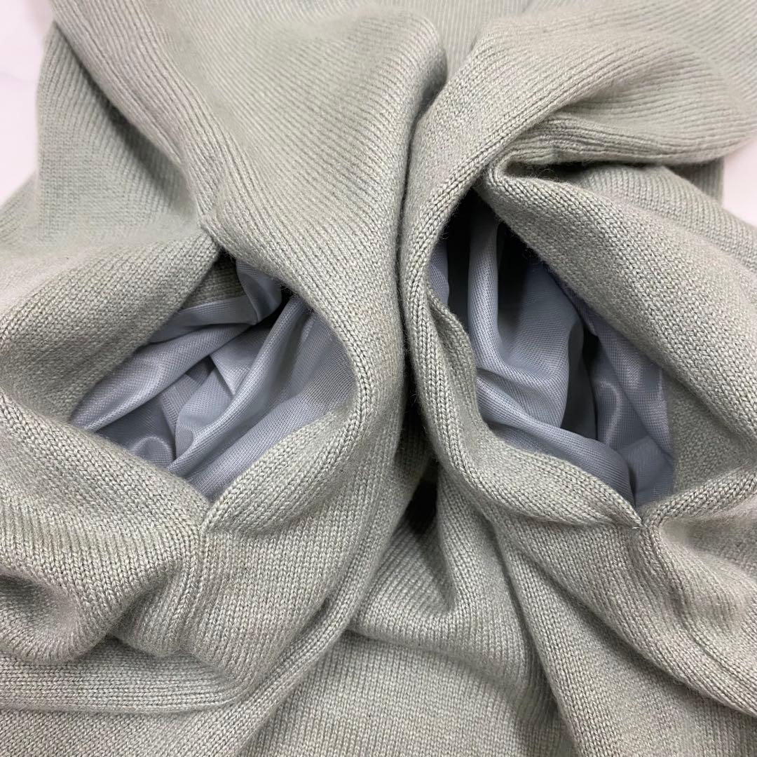 希少★FOXEY ニットワンピース ハイネック カシミヤ100％ 袖金ボタン42