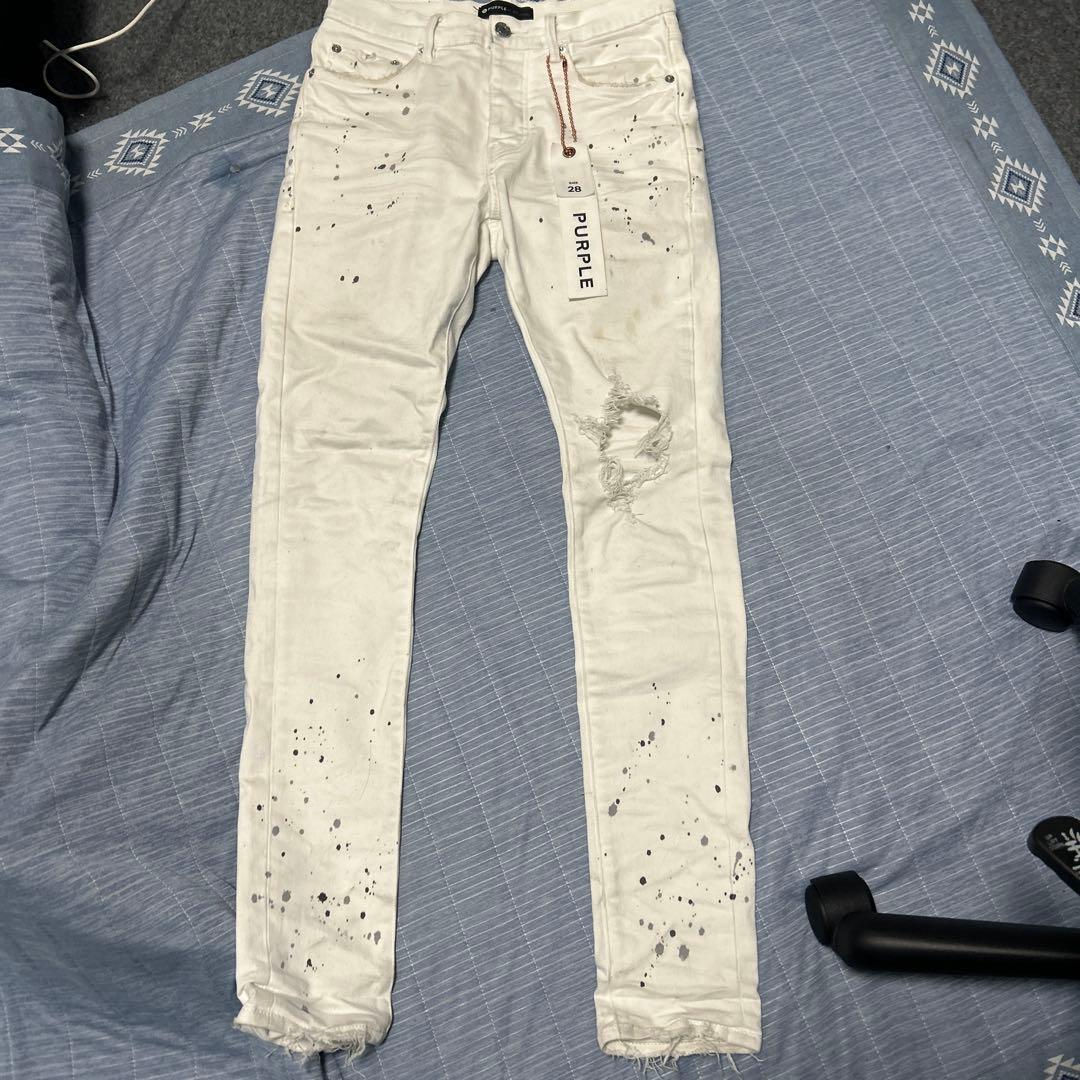 PURPLE スキニーデニム ホワイト 28