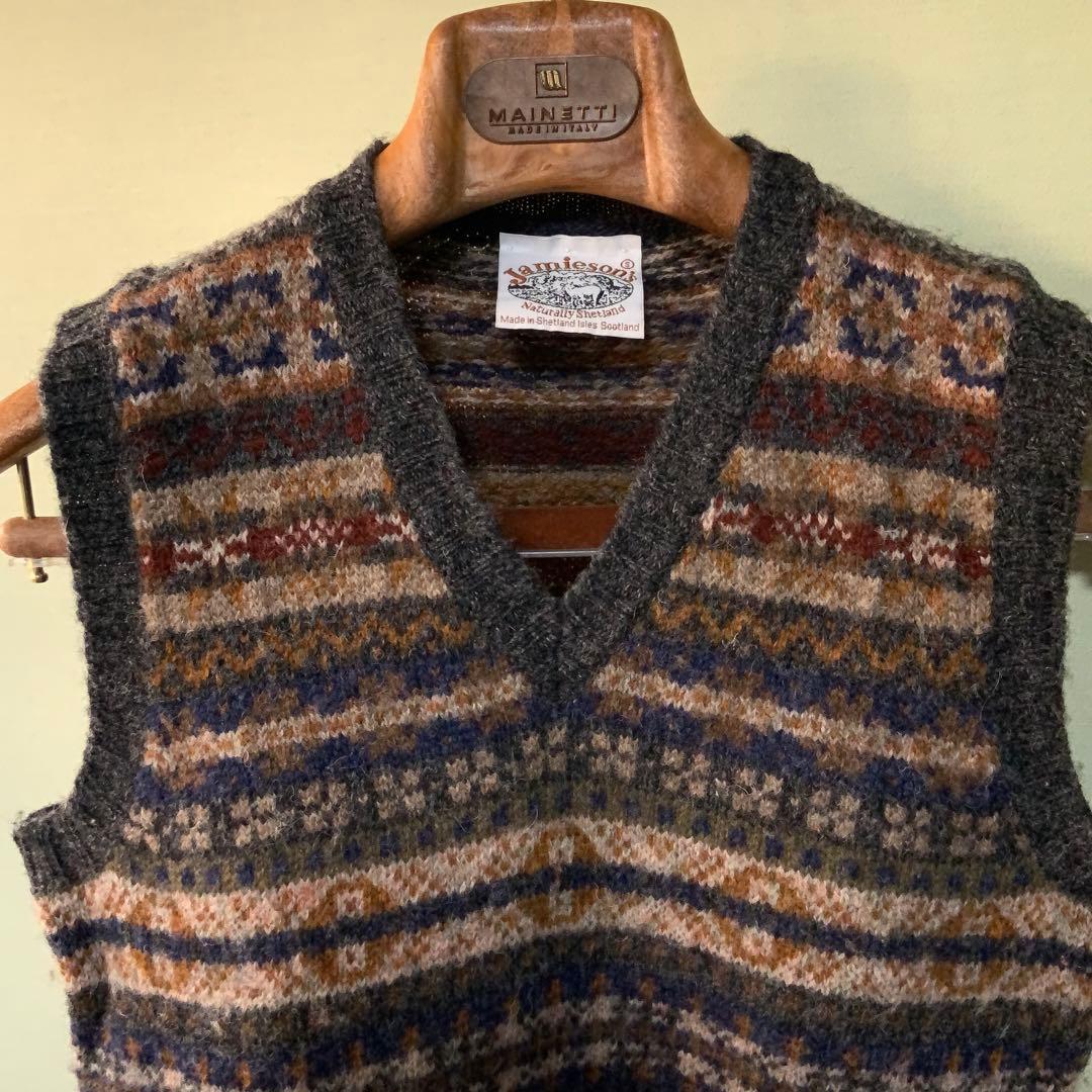 Jamieson’s ジャミーソンズ フェアアイル ニットベスト S 英国製