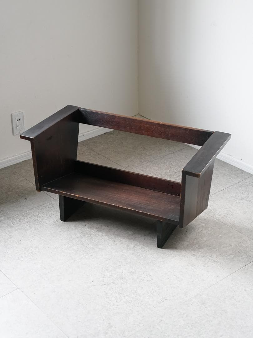 古道具 アンティーク マガジン/レコードラック 収納 ジャパニーズモダン