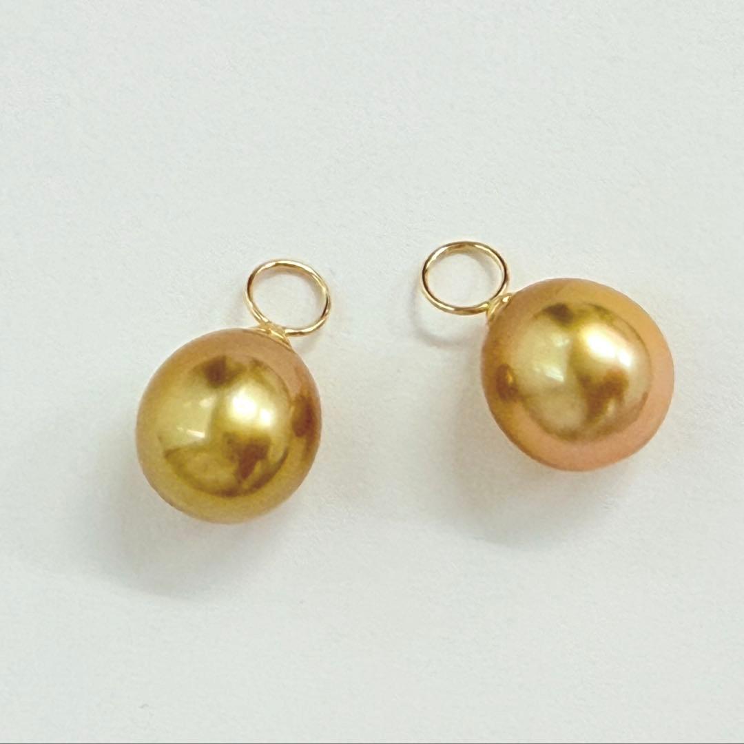 白蝶真珠ナチュラルゴールデン K18チャーム