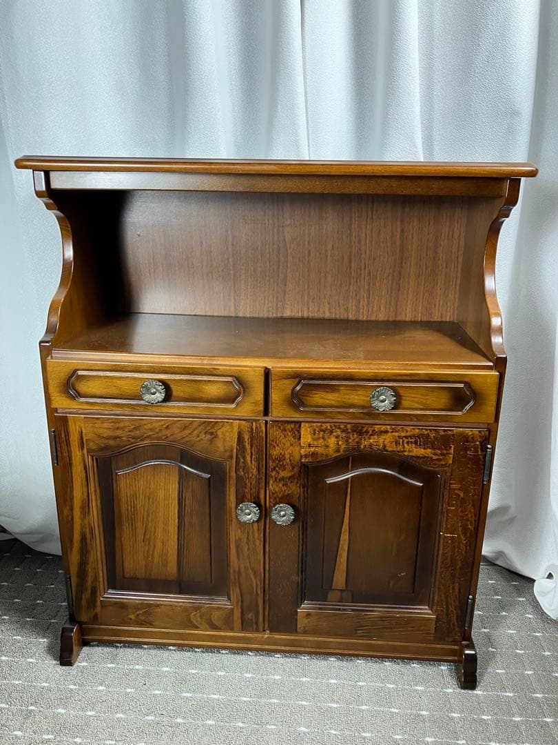 最終値下げ　カリモク コロニアル サイドチェスト / レトロ電話台 キャビネット