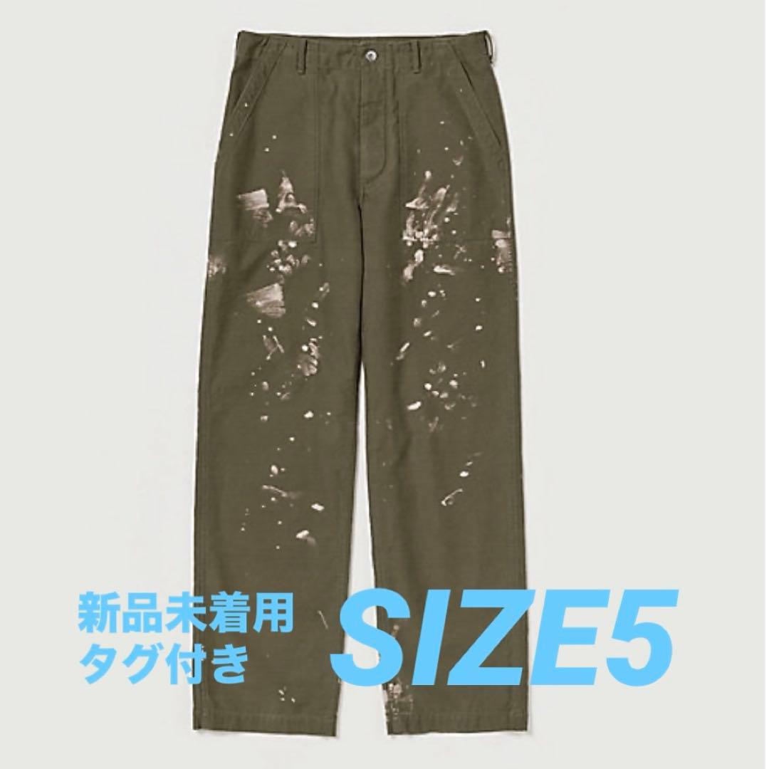 パンツ WASHED BAGGY SATIN BLEACHED BAKER PANTS