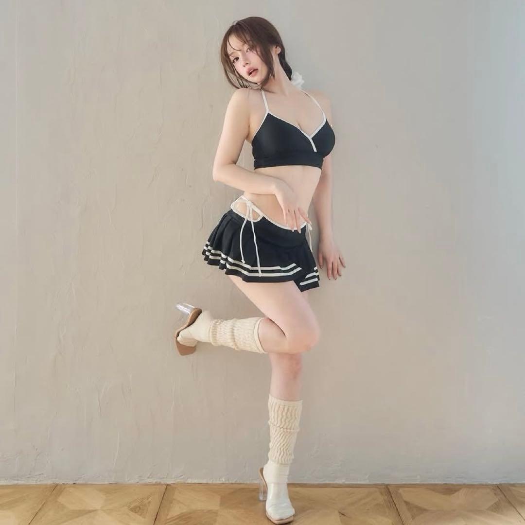 ち*あ様 andmary Coco pleats swimwear Black