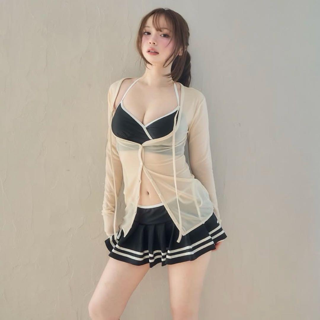 ち*あ様 andmary Coco pleats swimwear Black