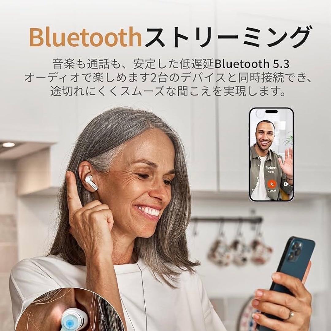集音器 Bluetooth5.3 ワイヤレスイヤホン型 高齢者向け 36時間使用