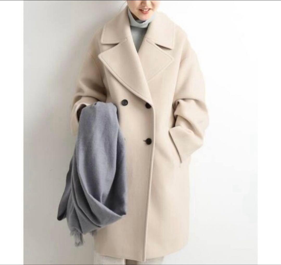 美品　IENA ダブルモッサコート　38 イエナ