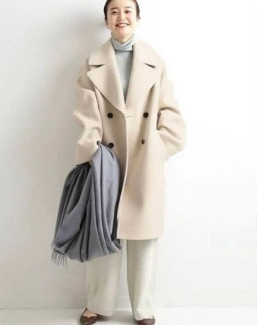 美品　IENA ダブルモッサコート　38 イエナ