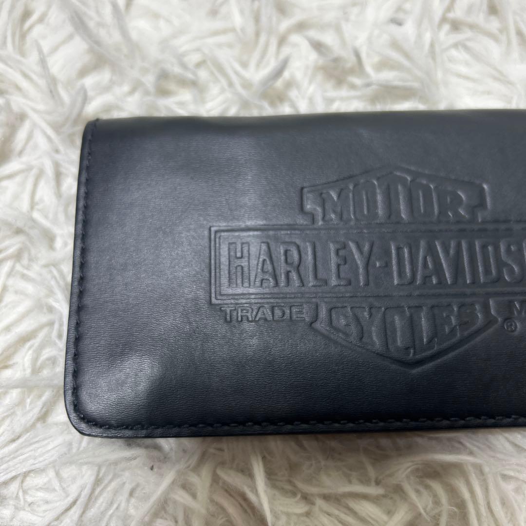 【美品】ハーレーダビットソン　長財布　チェーンウォレット　レザー　ブラック