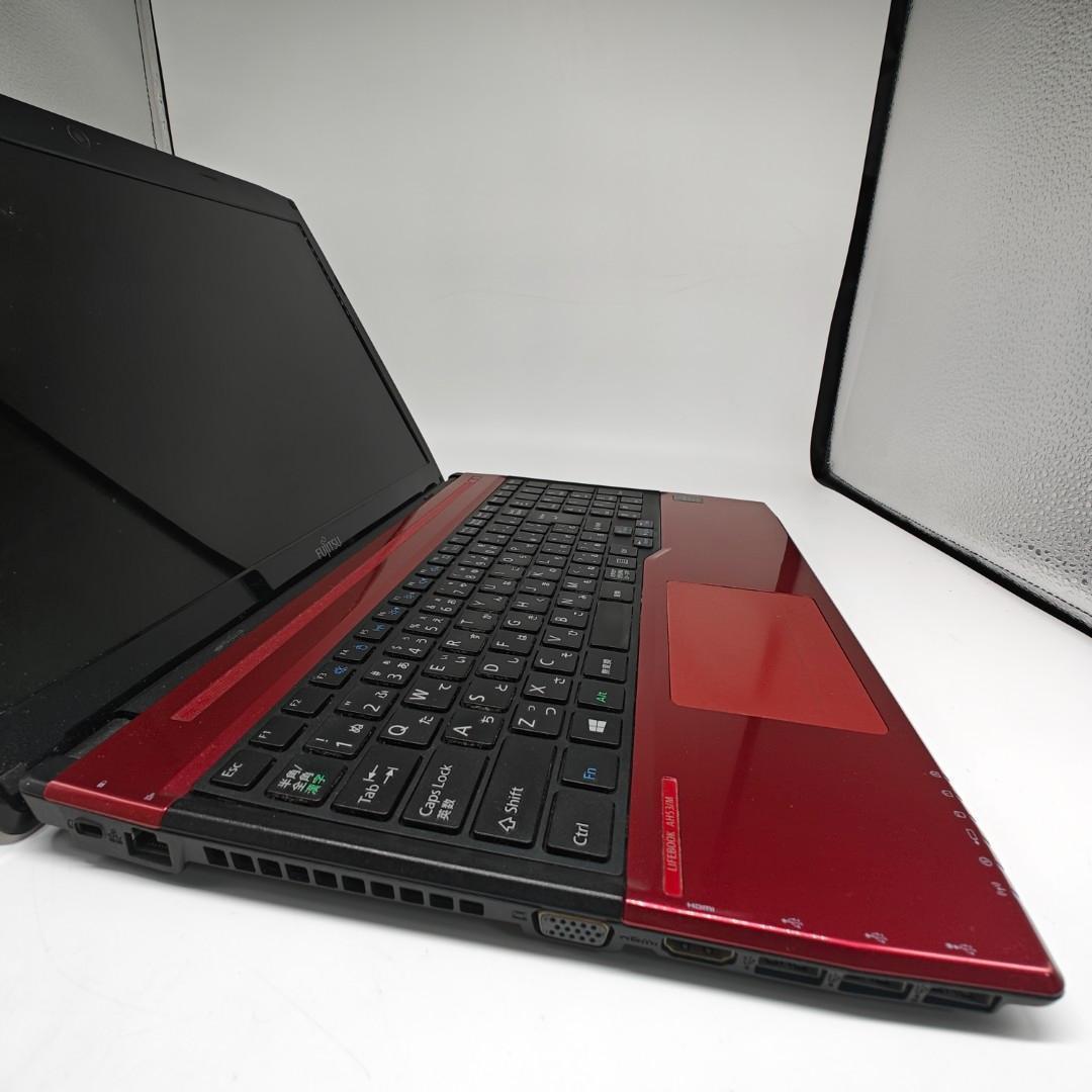 【富士通】LIFEBOOK 高速i7 SSD512GB 16GB 赤 ノートPC