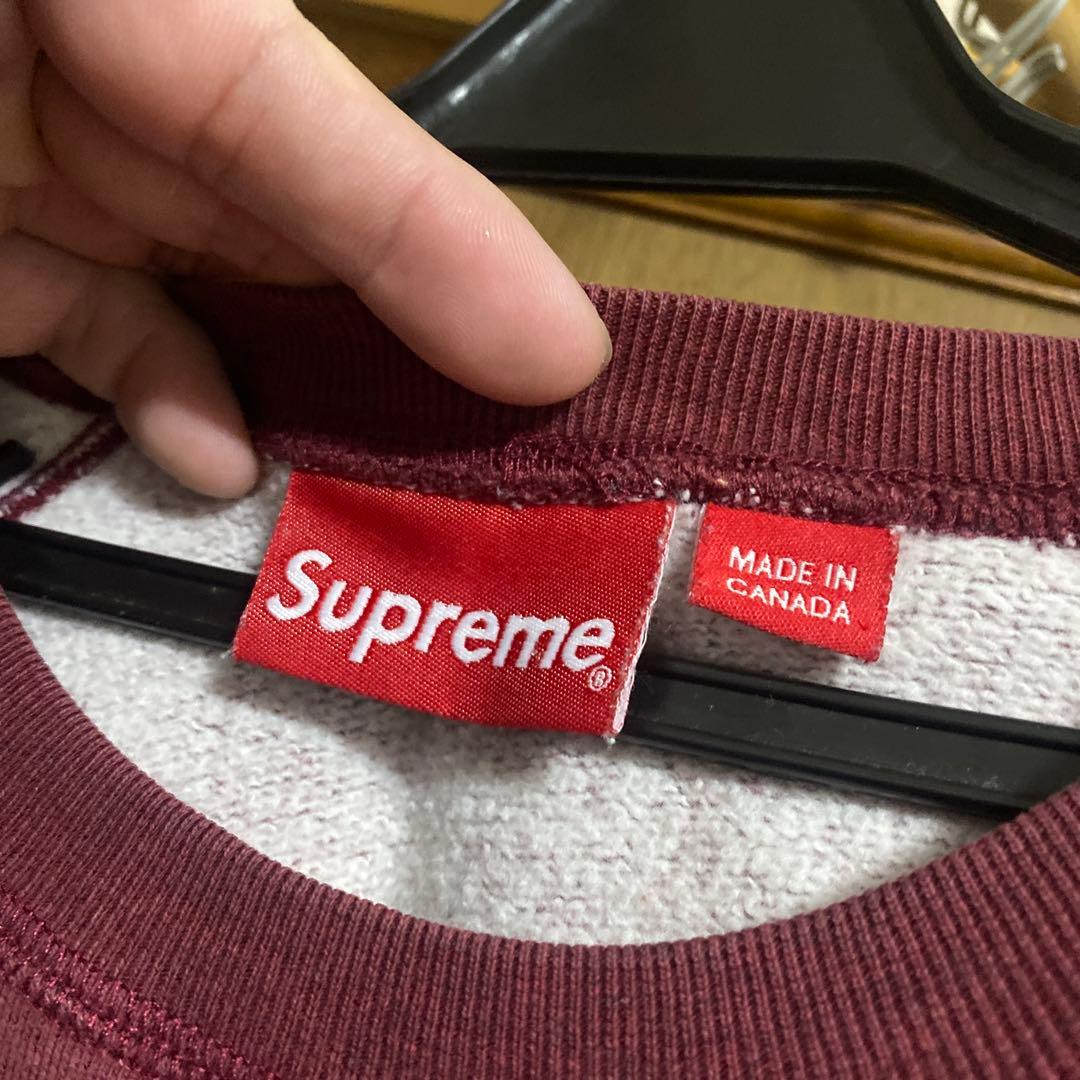 Supreme バーガンディ トレーナー Medium