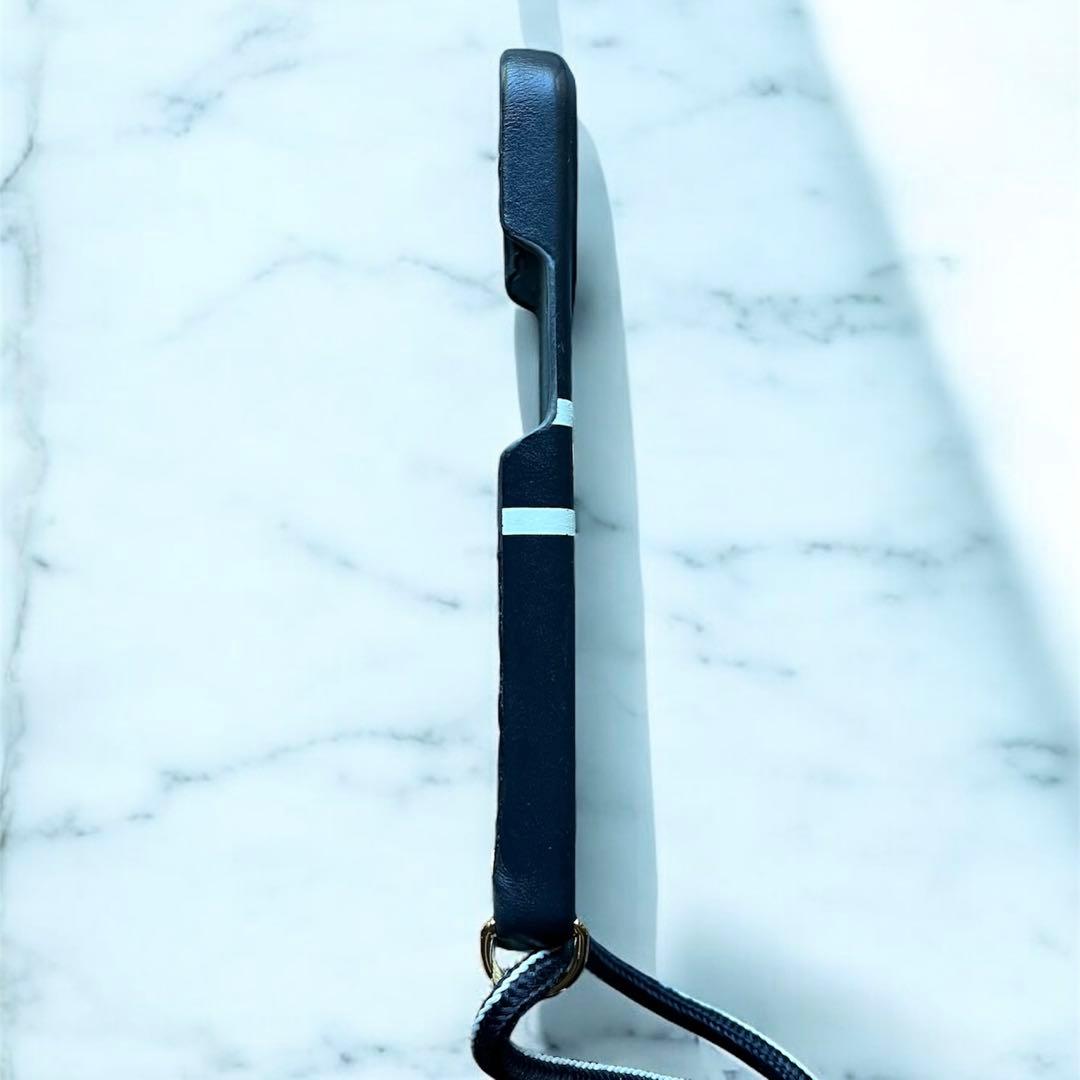 クリスチャンディオール iPhone13Pro ケース ストラップ付 ネイビー