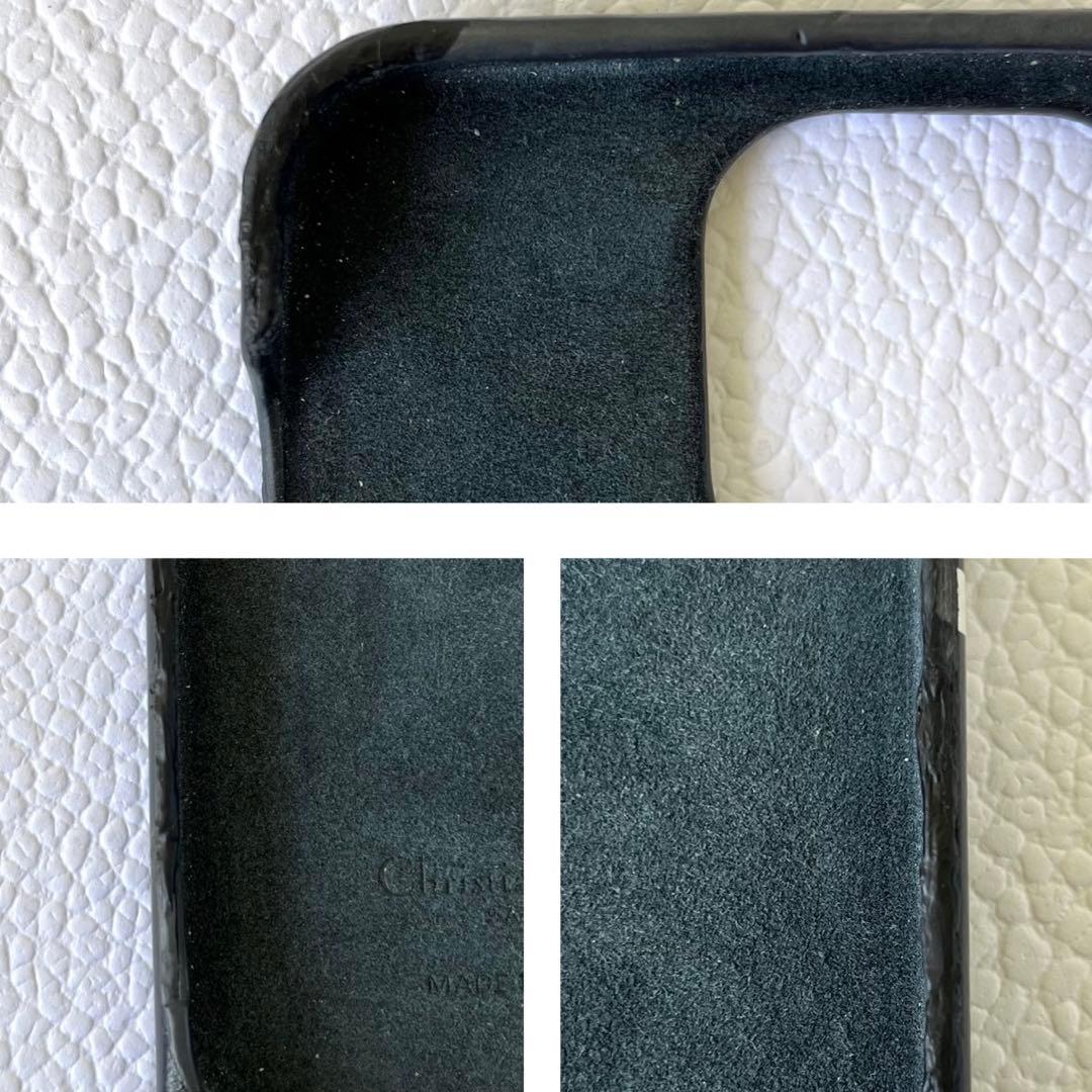 クリスチャンディオール iPhone13Pro ケース ストラップ付 ネイビー