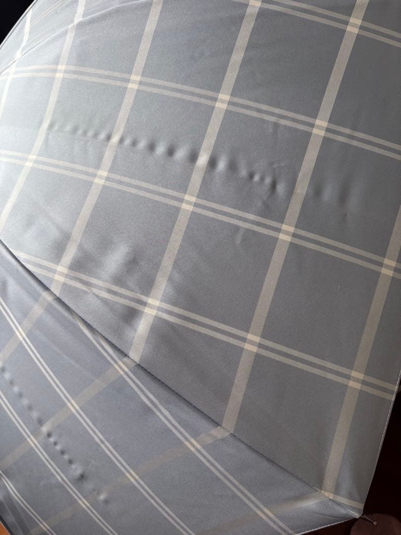 値下げ　美品　サンバリア100 Mサイズ　ブルー チェック　竹手元