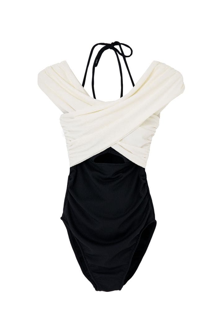 新品herlipto 2Way Cut-Out Ribbed Swimwear