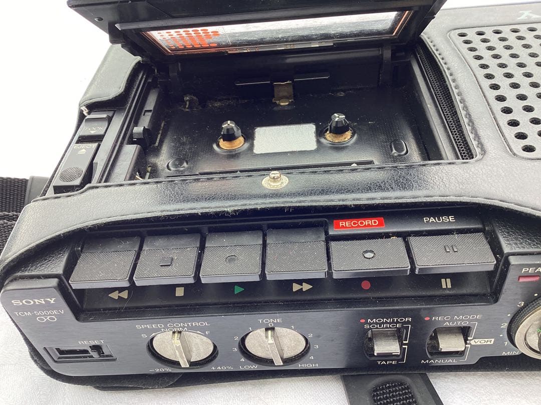 通電確認　ジャンク　SONY TCM-5000EV カセットプレーヤー　取説付き