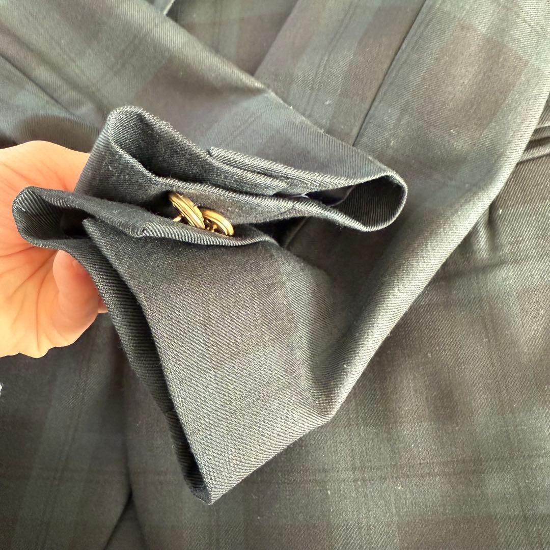 グリーンレベル　ユナイテッドアローズ　フォーマルスーツ　130 チェック　緑