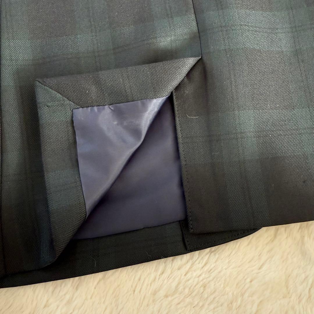 グリーンレベル　ユナイテッドアローズ　フォーマルスーツ　130 チェック　緑