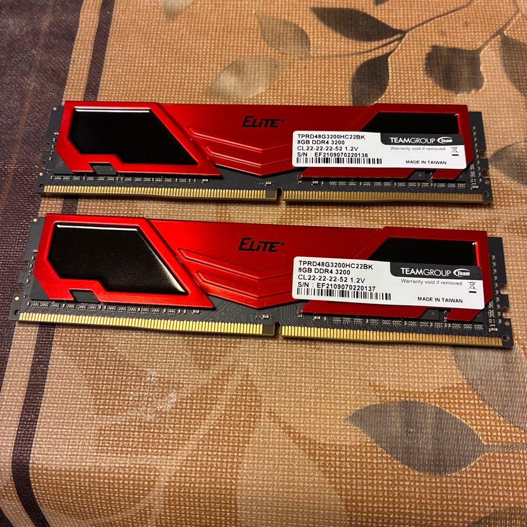 TEAMGROUP Elite DDR4 16GB 3200MHz メモリー